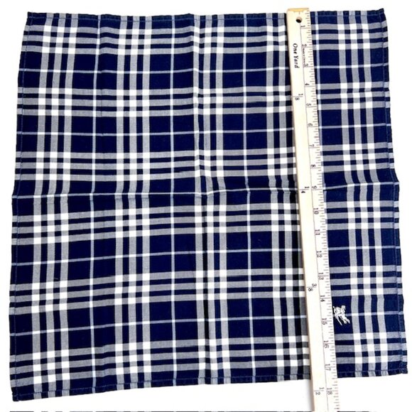 Set: 2 Neckties Burberry Blue  & El  Groco  Italy +1 Burberry  Handkerchief (54 - Picture 14 of 15